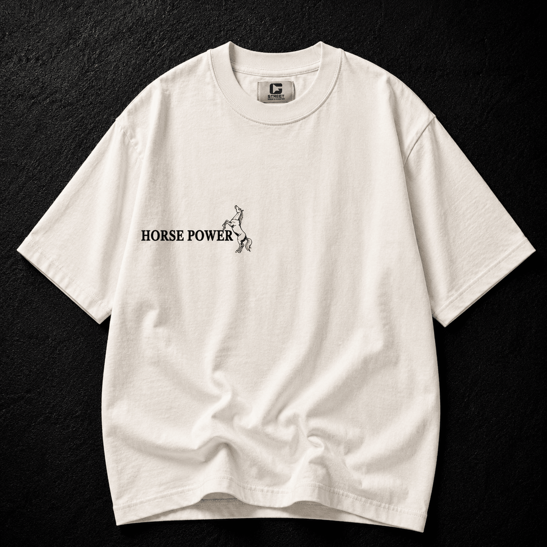 Horsepower - Oversized Graphic T-shirt - Graphic-Tee | G STREET