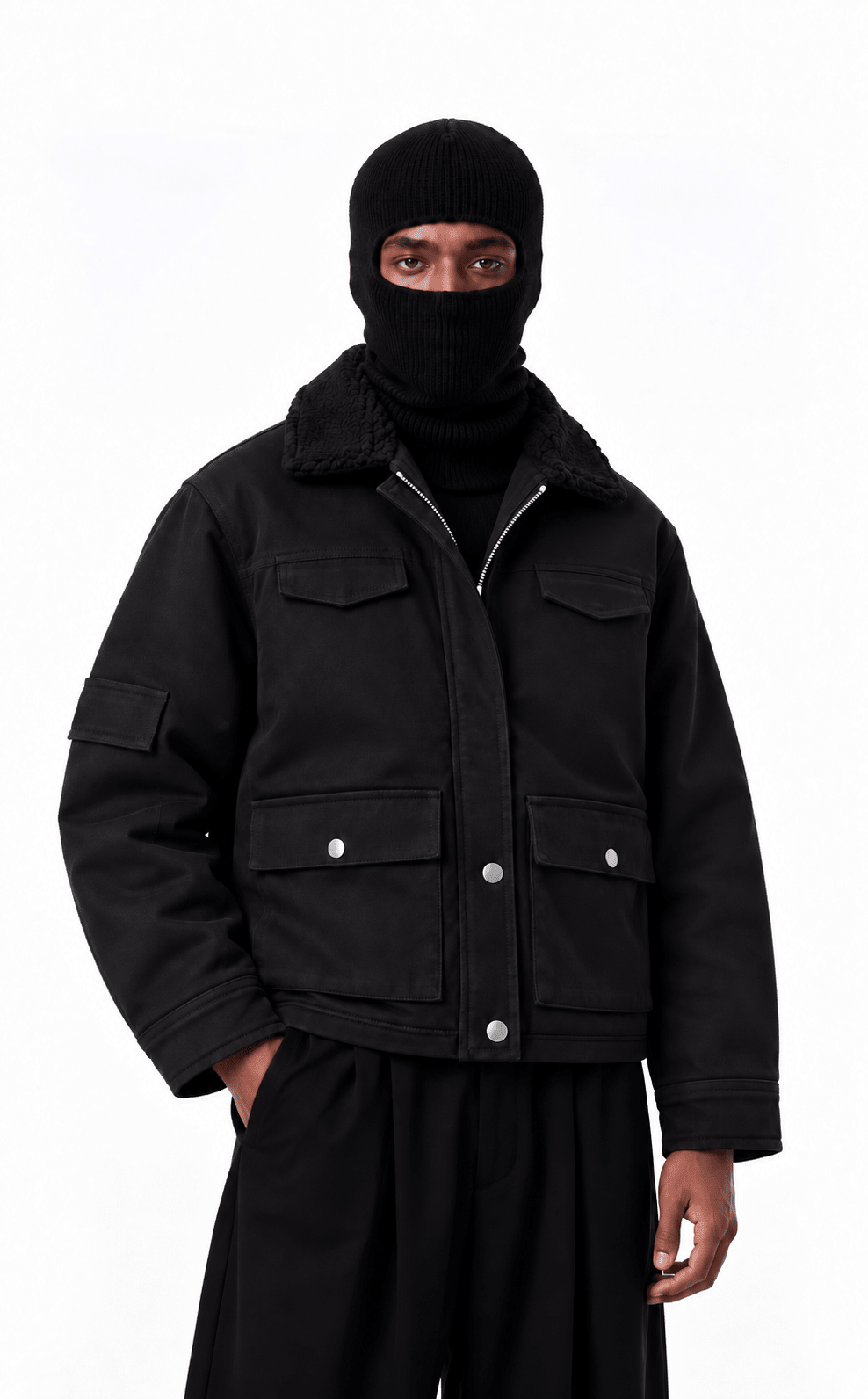 Denim Sherpa Trucker Jacket - | G STREET