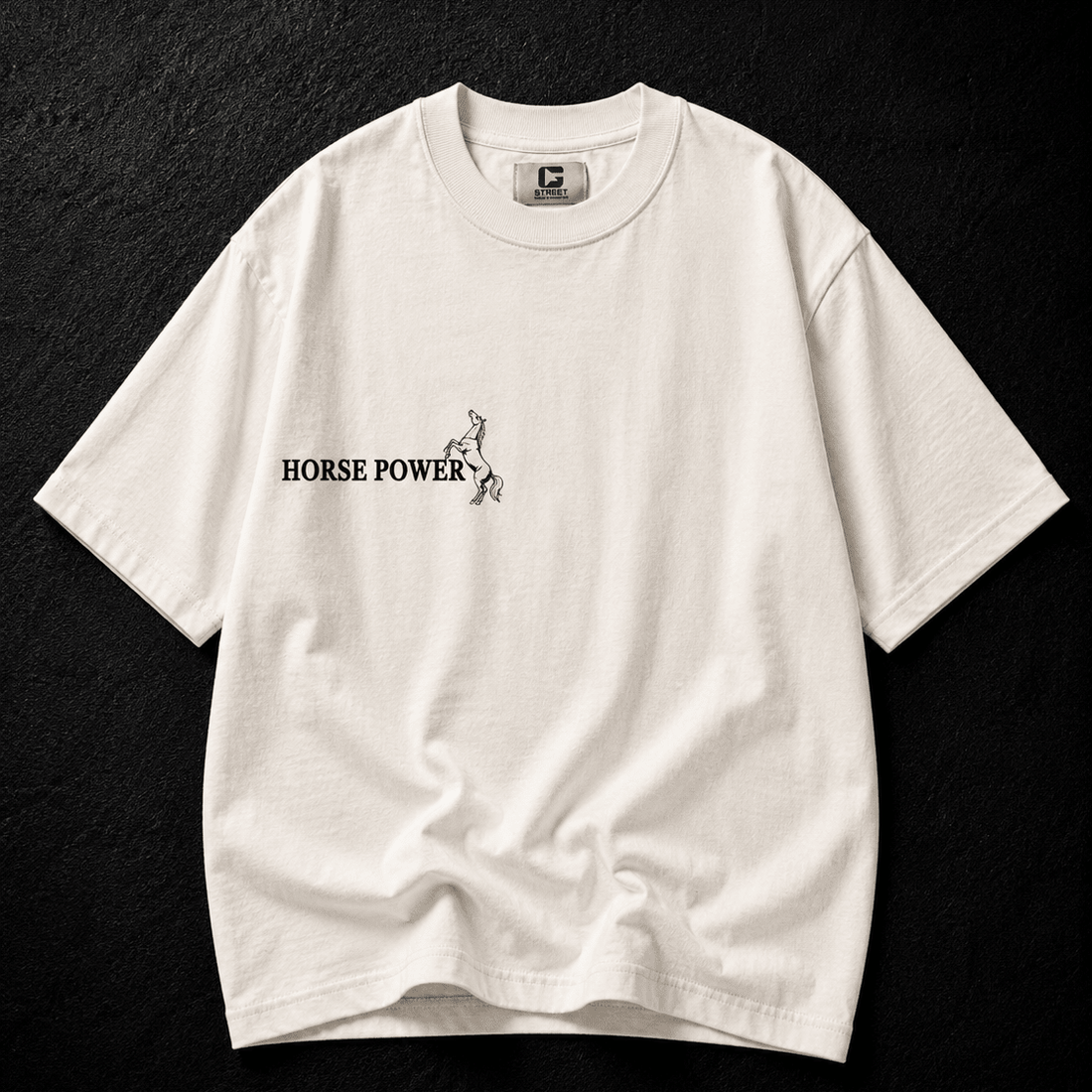 Horsepower - Oversized Graphic T-shirt - Graphic-Tee | G STREET