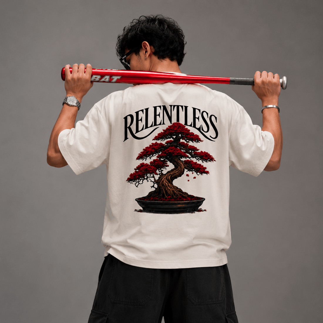 Relentless - Oversized Graphic T-shirt - Graphic-Tee | G STREET
