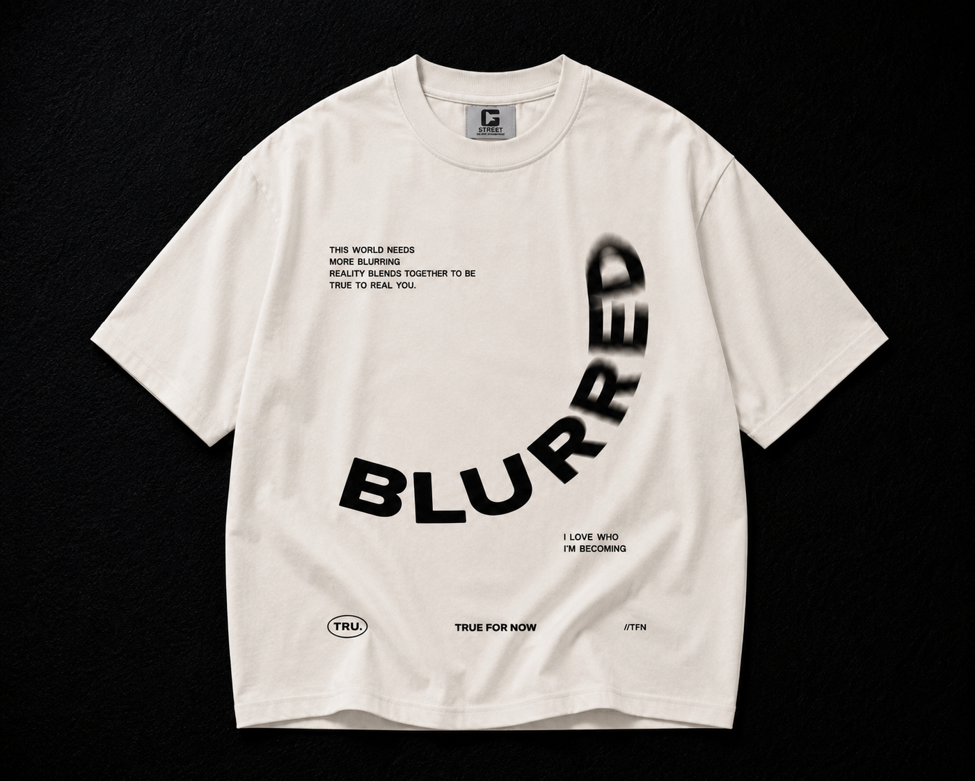 Blurred Lines - Oversized Graphic T-shirt
