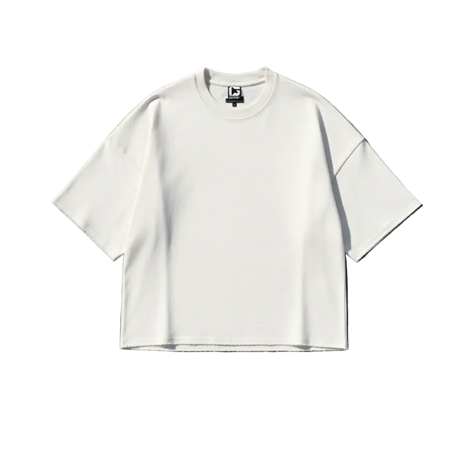 Oversized Dropped Shoulder T-Shirt - White