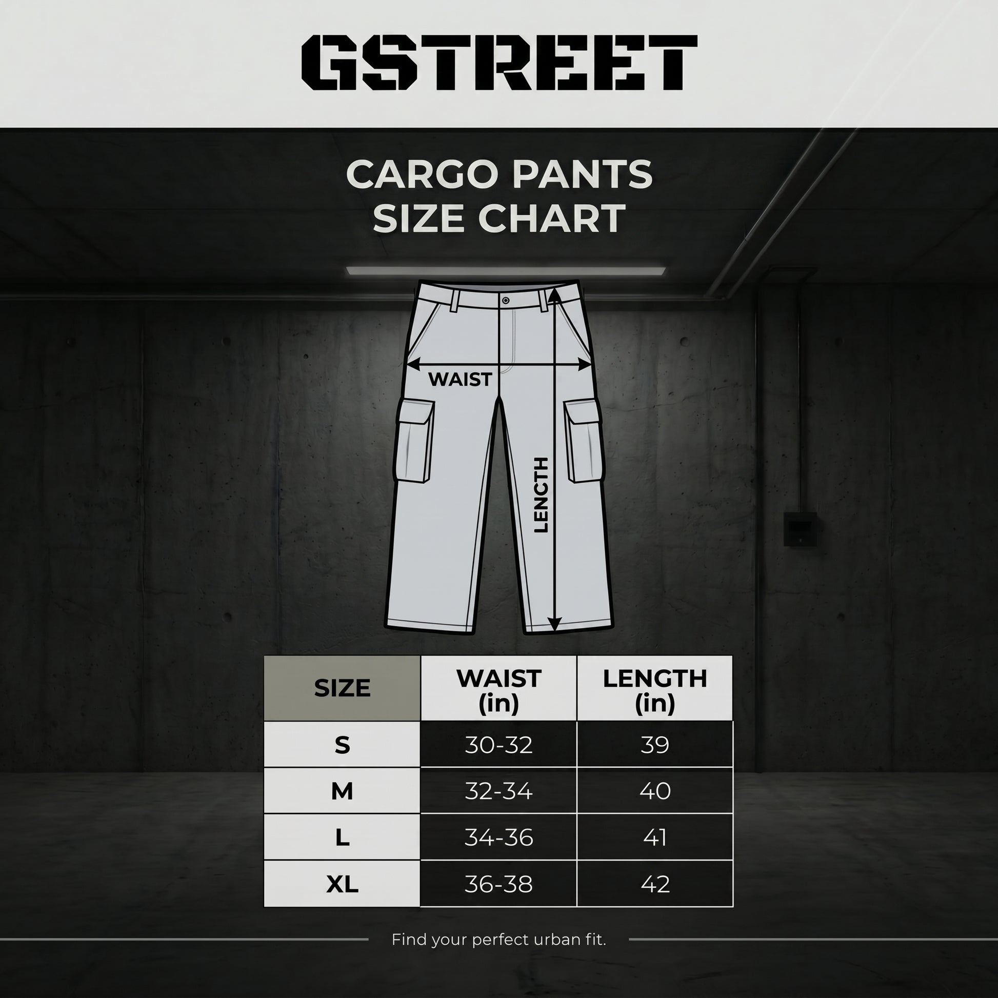 Wide Leg Cargo Pants - Gray - | G STREET