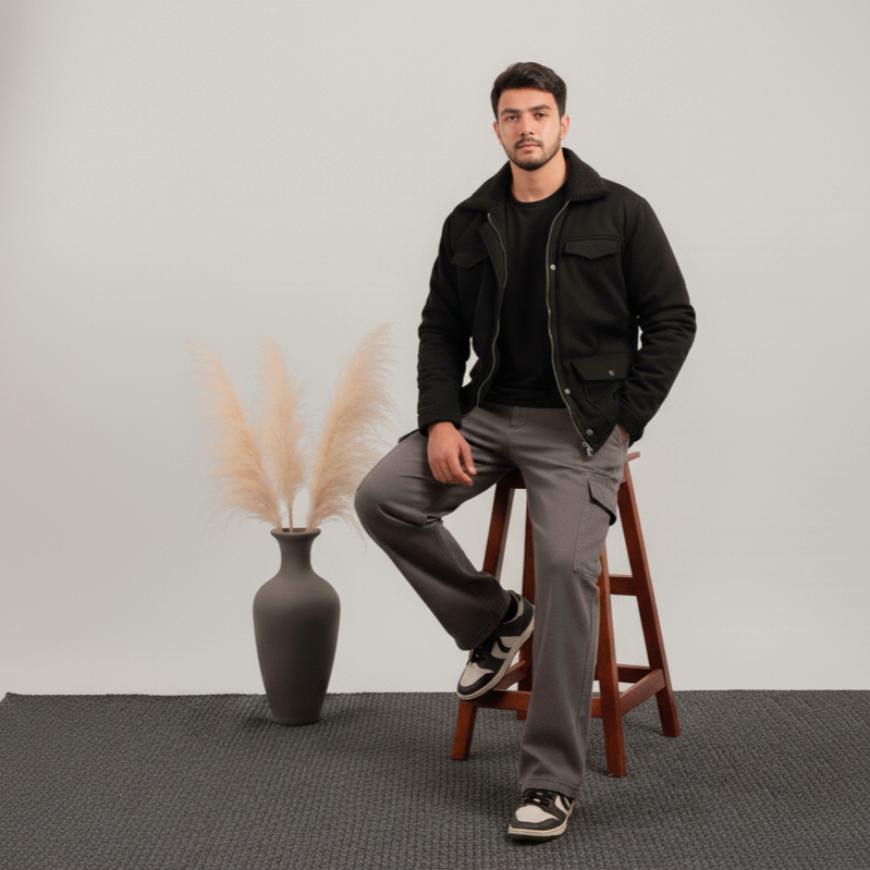 Denim Sherpa Trucker Jacket