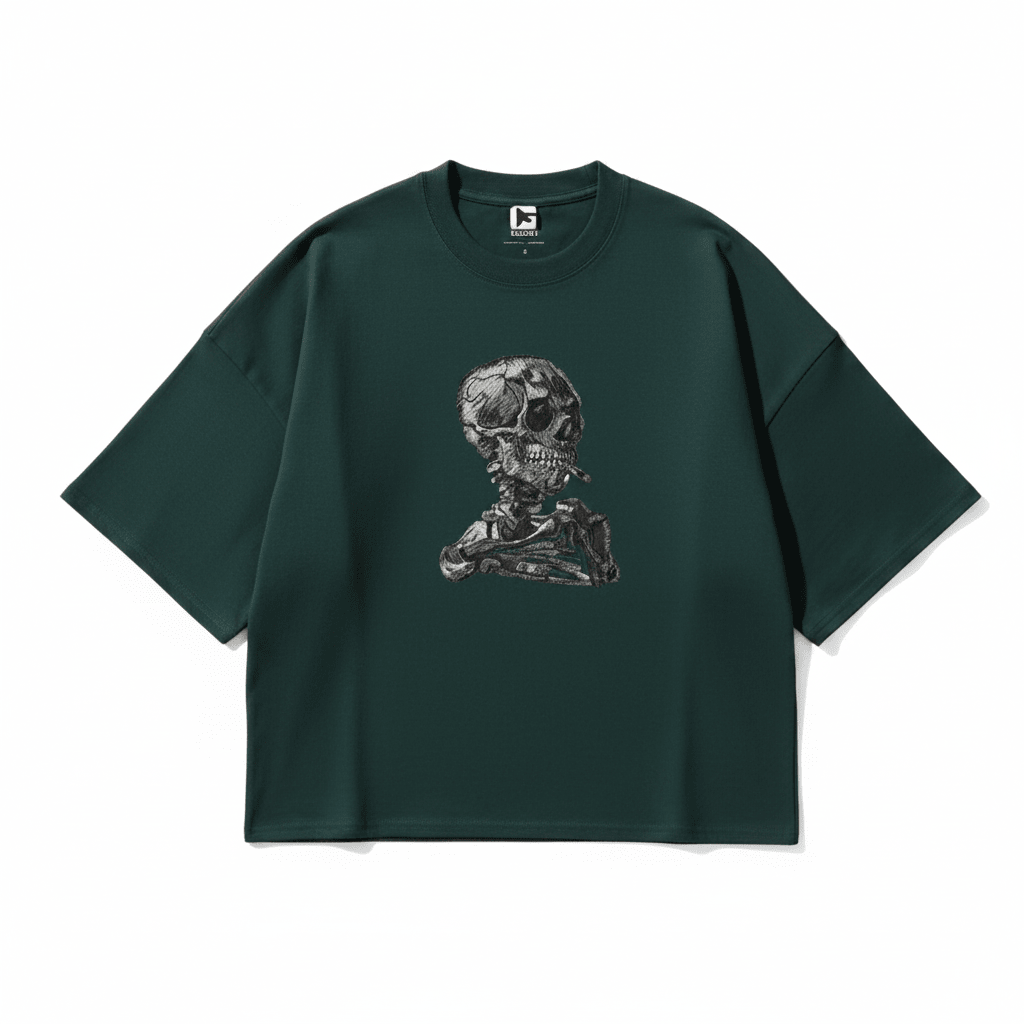 Smokin Skull - Oversized graphic T-shirt - Graphic T-Shirt | G STREET