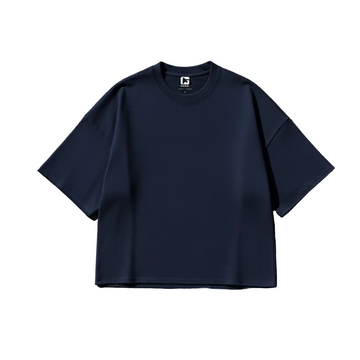 Oversized Dropped Shoulder T-Shirt - Blue