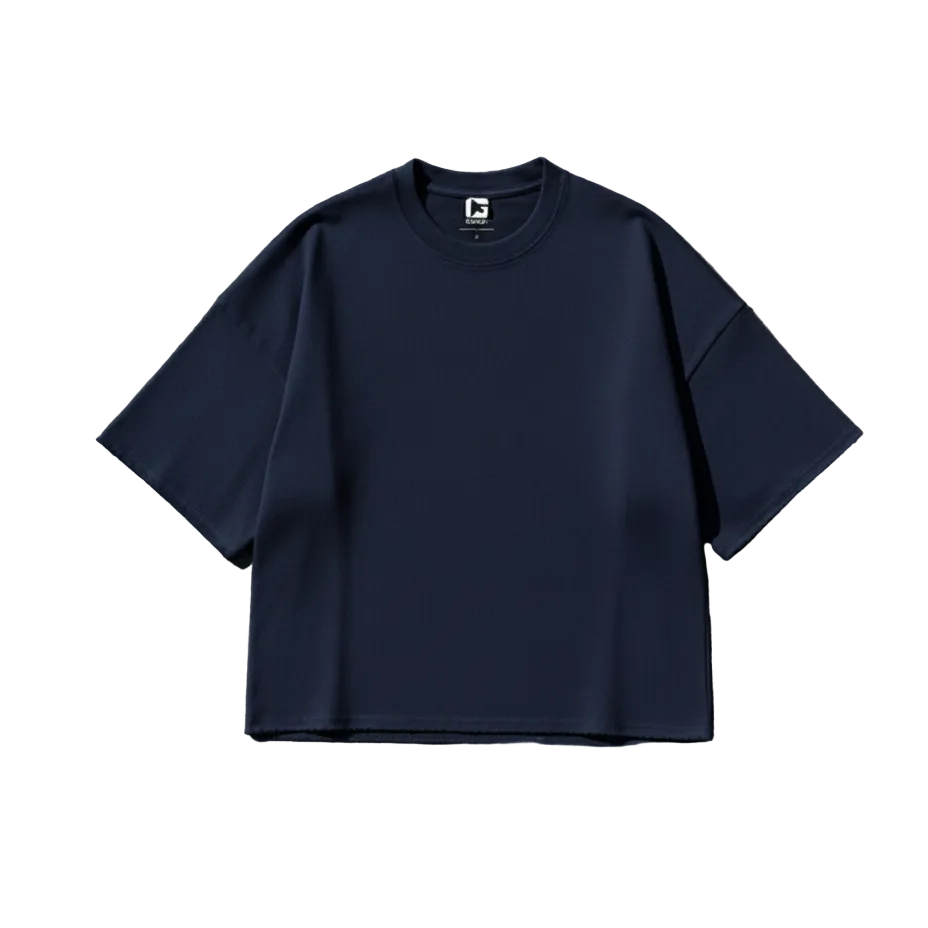 Oversized Dropped Shoulder T-Shirt - Blue