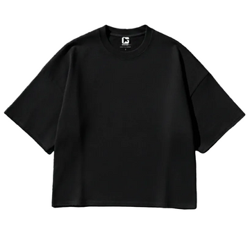 Oversized Dropped Shoulder T-shirt - Black