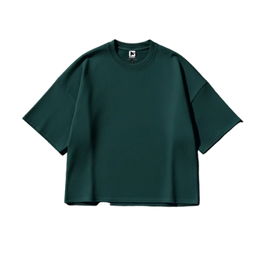 Oversized Dropped Shoulder T-Shirt - Green